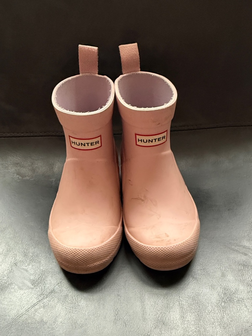 Hunter Toddler Light Pink Rubber Rain Boots